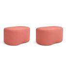Kit 2 Puff Feijão Curvo Orgânico Sala Redondo Confortável Moderno Suede Rosa Kit 2 Puff Feijão Curvo Orgânico Sala Redondo Confortável Moderno Suede Rosa