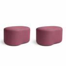 Kit 2 Puff Feijão Curvo Orgânico Sala Redondo Confortável Moderno Suede Rose Kit 2 Puff Feijão Curvo Orgânico Sala Redondo Confortável Moderno Suede Rose