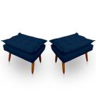 Kit 2 Puff Opala Retangular para Sala e Quarto Suede - LH Decor Kit 2 Puff Opala Retangular para Sala e Quarto Suede - LH Decor