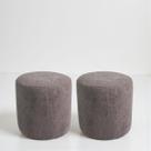 Kit 2 Puff Perse Redondo Organico Puffe Decorativo Tecido boucle Kit 2 Puff Perse Redondo Organico Puffe Decorativo Tecido boucle