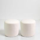 Kit 2 Puff Perse Redondo Organico Puffe Decorativo Tecido boucle Kit 2 Puff Perse Redondo Organico Puffe Decorativo Tecido boucle