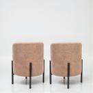 Kit 2 Puff Siena Redondo Organico Tecido boucle Puf decorativo Pés de Metal Reforçado Kit 2 Puff Siena Redondo Organico Tecido boucle Puf decorativo Pés de Metal Reforçado