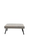KIT 2 Puffes Retangular Londres Decorativo, Quarto, Salas, Closet entre outros.. .Tecido Suede Bege