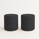 Kit 2 Puffs Beca Cilindro Veludo Live - 7 Decor
