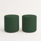 Kit 2 Puffs Beca Cilindro Veludo Live - 7 Decor Kit 2 Puffs Beca Cilindro Veludo Live - 7 Decor