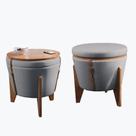 Kit 2 Puffs Decorativo Amsterdam Flex Bisart Decor