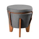 Kit 2 Puffs Decorativo Baú Flex Tampo Para Mesa Centro Linho