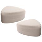 Kit 2 Puffs Decorativo Orgânico Para Sala de Estar Living Trizza W01 Bouclê Creme - Lyam Decor Kit 2 Puffs Decorativo Orgânico Para Sala de Estar Living Trizza W01 Bouclê Creme - Lyam Decor