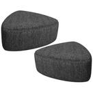 Kit 2 Puffs Decorativo Orgânico Para Sala de Estar Living Trizza W01 Linho Chumbo - Lyam Decor Kit 2 Puffs Decorativo Orgânico Para Sala de Estar Living Trizza W01 Linho Chumbo - Lyam Decor