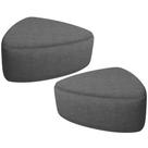 Kit 2 Puffs Decorativo Orgânico Para Sala de Estar Living Trizza W01 Linho Cinza Escuro - Lyam Decor Kit 2 Puffs Decorativo Orgânico Para Sala de Estar Living Trizza W01 Linho Cinza Escuro - Lyam Decor