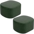 Kit 2 Puffs Decorativos Orgânico para Living Quarto 70cm Doha W01 material sintético Verde Musgo - Lyam Decor