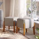 Kit 2 Puffs Quadrado Sala Escritorio Ana Decorativo Cinza Kit 2 Puffs Quadrado Sala Escritorio Ana Decorativo Cinza