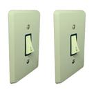Kit 2 Pulsador Pial Minuteria 2a Cor Cinza 250v C/ Placa