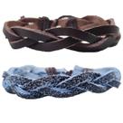 Kit 2 Pulseira Masculina Casual Trançado Bracelete Ajustável