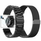 Kit 2 Pulseiras Compativel Gear S3 Frontier S3 Classic Couro Genuíno Loxan Marrom e Preto com Fecho