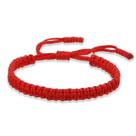 kit 2 Pulseiras de Corda Trançada Budista Amuleto da Sorte Vermelho Artesanal