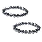 Kit 2 Pulseiras Elásticas Hematita Magnetica Esfera 8mm Energia E Proteção Pedra Natural Kit 2 Pulseiras Elásticas Hematita Magnetica Esfera 8mm Energia E Proteção Pedra Natural