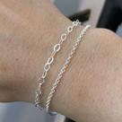 Kit 2 Pulseiras Feminina Elos Portugueses Prata 925 Original Kit 2 Pulseiras Feminina Elos Portugueses Prata 925 Original