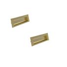 Kit 2 puxador concha dourado il155 metal 128mm c/ parafusos