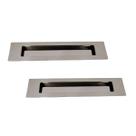 Kit 2 puxador concha embutir porta inox 304 polido cromado 25 cm não enferruja