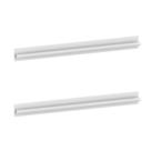 Kit 2 Puxadores 49,3cm Para Armário Cozinha Aéreo 150cm Veneza Multimóveis Mp3087 Branco Kit 2 Puxadores 49,3cm Para Armário Cozinha Aéreo 150cm Veneza Multimóveis Mp3087 Branco