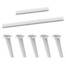 Kit 2 Puxadores Com 5 Pés Palito Retrô Para Balcão Cozinha 105cm Veneza Multimóveis Mp2306 Branco Branco Kit 2 Puxadores Com 5 Pés Palito Retrô Para Balcão Cozinha 105cm Veneza Multimóveis Mp2306 Branco Branco
