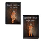 Kit 2 Quadro Fluxo Intenso Modelos Masc e Fem 30x20 Mdf Madeira Adesivada