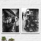 Kit 2 Quadros Amor Em Tempos De Guerra 24x18cm - com vidro