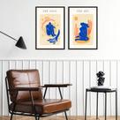 Kit 2 Quadros Arte Matisse The Soul e The Sky 24x18cm - com vidro