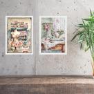 Kit 2 Quadros Atelier - Sala De Costura 33x24cm - com vidro