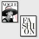 Kit 2 Quadros Audrey Fashion 33x24cm Kit 2 Quadros Audrey Fashion 33x24cm