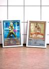 Kit 2 Quadros Britney Spears C/ Vidro, Moldura Branca Tam:A4