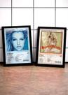 Kit 2 Quadros Britney Spears C/ Vidro, Moldura Preta Tam:A4