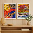 Kit 2 Quadros Candomble umbanda - Guias e contas 33x24cm
