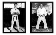 Kit 2 Quadros Carlos & Hélio Gracie Jovens Mestres Jiu Jitsu