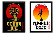 Kit 2 Quadros Cobra Kai Vs Miyagi-do Karatê Arte Na Moldura