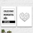 Kit 2 Quadros Colecine Momentos 24x18cm