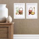 Kit 2 Quadros Cozinha Provençais Rústicos 33x24cm - com vidro