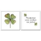 Kit 2 Quadros Decorativo Motivacional em Vinil Premium Fosco
