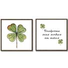 Kit 2 Quadros Decorativo Motivacional em Vinil Premium Fosco