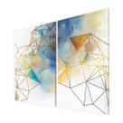 Kit 2 Quadros Decorativos Abstrato Geométrico Moderno 60x40