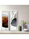 Kit 2 Quadros Decorativos Banheiro Lavabo Abstrato Cores Sobrias Kit 2 Quadros Decorativos Banheiro Lavabo Abstrato Cores Sobrias