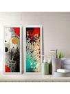 Kit 2 Quadros Decorativos Banheiro Lavabo Abstrato Jogo De Tinta