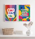 Kit 2 Quadros Decorativos Carnaval- Ô Abre Alas 24x18cm