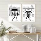 Kit 2 Quadros Decorativos Fashion- Mulheres Moda 45x34cm - com vidro