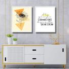 Kit 2 Quadros Decorativos Girassol - Luz 33x24cm - com vidro