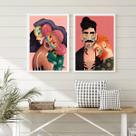 Kit 2 Quadros Decorativos LGBT Gays Lésbicas 24x18cm - com vidro