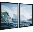 Kit 2 Quadros Decorativos Ondas Surf Surfista 33x24cm Kit 2 Quadros Decorativos Ondas Surf Surfista 33x24cm