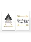 Kit 2 Quadros Decorativos Placas Sala Quarto Cozinha Decoração Casa Triângulos Geométricos Frase 20x Kit 2 Quadros Decorativos Placas Sala Quarto Cozinha Decoração Casa Triângulos Geométricos Frase 20x