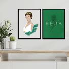 Kit 2 Quadros Deusa Grega Hera- Deusa Das Mulheres 45x34cm - com vidro